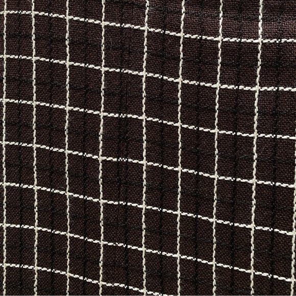 Vintage - 1960’s Dark Brown Checkered Sleeveless Shift Mod Dress - Picture 4 of 8